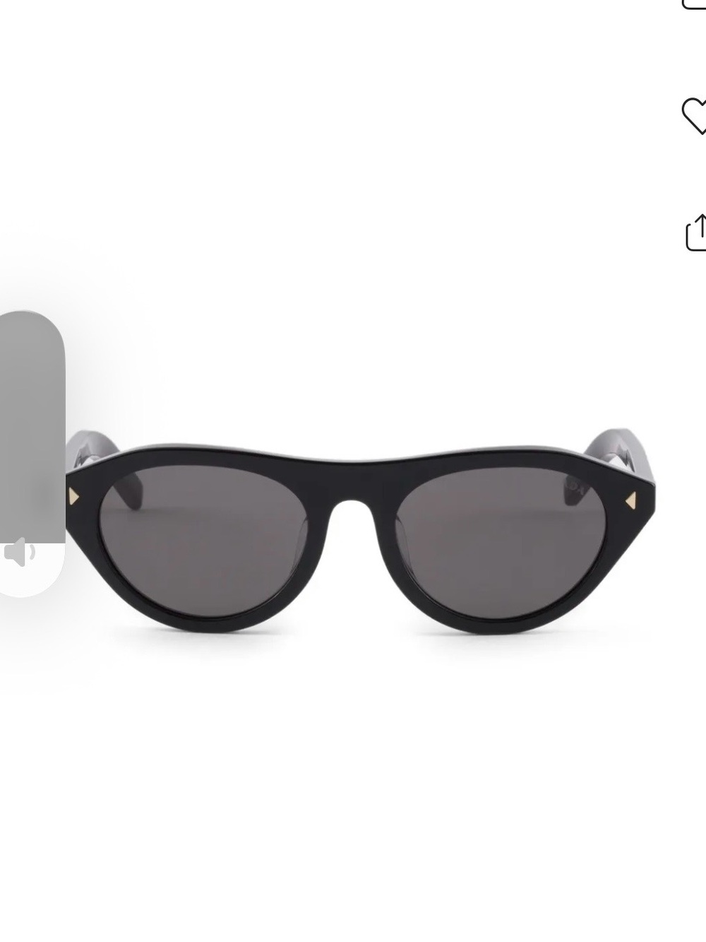 Prada Black Cat-Eye Sunglasses with Gray Lenses